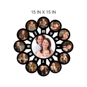 Personalized My First Year MDF Frame with 13 Photos – Baby Gift