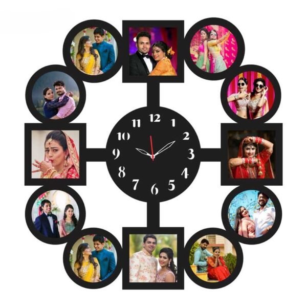 Wooden Brown Sublimation Mdf Clock Frame